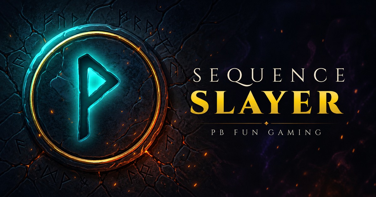 Sequence Slayer rune medallion and title artwork by PB Fun Gaming.